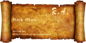 Ruck Atos névjegykártya